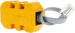 Fluke Networks - Yellow Electrical Test Equipment Modular Adapter - Use with Telephone Test Sets - Exact Industrial Supply