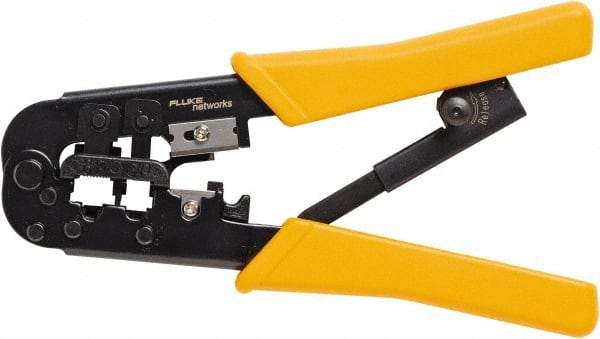 Fluke Networks - 1 Piece, Terminal Crimper & Wire Cutter - Comes in Clam Shell - Exact Industrial Supply