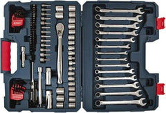 Crescent - 128 Piece 3/8" Drive Mechanic's Tool Set - Comes in Blow Molded Case - Exact Industrial Supply