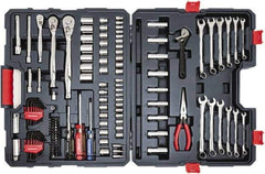 Crescent - 148 Piece 1/4, 3/8 & 1/2" Drive Mechanic's Tool Set - Comes in Blow Molded Case - Exact Industrial Supply