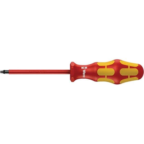 Wera - #1 Point, 3-1/8" Blade Length Insulated Screwdriver - 161mm OAL - Exact Industrial Supply