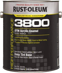 Rust-Oleum - 1 Gal Deep Tint Base Semi Gloss Finish Acrylic Enamel Paint - 150 to 270 Sq Ft per Gal, Interior/Exterior, Direct to Metal - Exact Industrial Supply