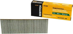 Stanley Bostitch - 18 Gauge 0.05" Shank Diam 1-3/4" Long Brad Nails for Power Nailers - Steel, Bright Finish, Ring Shank, Straight Stick Adhesive Collation, Brad Head, Chisel Point - Exact Industrial Supply