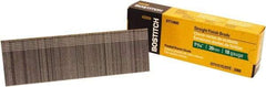 Stanley Bostitch - 18 Gauge 0.05" Shank Diam 1-9/16" Long Brad Nails for Power Nailers - Steel, Bright Finish, Ring Shank, Straight Stick Adhesive Collation, Brad Head, Chisel Point - Exact Industrial Supply