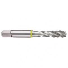 M2x0.40 6H 3-Flute Cobalt Yellow Ring Semi-Bottoming 40 degree Spiral Flute Tap-Bright - Exact Industrial Supply