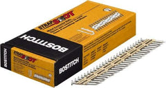 Stanley Bostitch - 11 Gauge 0.131" Shank Diam 1-1/2" Long Metal Connecting Nails for Power Nailers - Steel, Galvanized Finish, Smooth Shank, Angled Stick Paper Tape Collation, Round Head, Diamond Point - Exact Industrial Supply