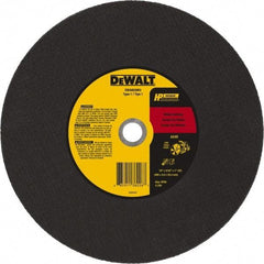 DeWALT - 16" 24 Grit Aluminum Oxide Cutoff Wheel - 5/32" Thick, 1" Arbor, 4,700 Max RPM, Use with Chop Saws - Exact Industrial Supply