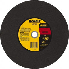 DeWALT - 16" 24 Grit Aluminum Oxide Cutoff Wheel - 5/32" Thick, 20mm Arbor, 4,700 Max RPM, Use with Chop Saws - Exact Industrial Supply