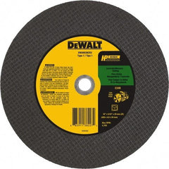 DeWALT - 16" 24 Grit Aluminum Oxide Cutoff Wheel - 5/32" Thick, 20mm Arbor, 4,700 Max RPM, Use with Chop Saws - Exact Industrial Supply