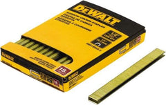 DeWALT - 1/2" Long x 1/4" Wide, 18 Gauge Crowned Construction Staple - Steel, Copper Finish, Chisel Point - Exact Industrial Supply