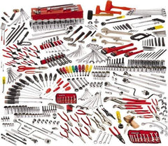Proto - 400 Piece 3/8, 1/2 & 3/4" Drive Master Tool Set - Comes in 12 Drawer Roller Cabinet with 6 Drawer Top Chest - Exact Industrial Supply