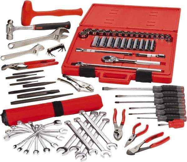 Proto - 77 Piece 3/8 & 1/2" Drive Master Tool Set - Comes in Tool Box - Exact Industrial Supply