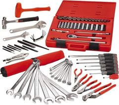 Proto - 78 Piece 1/2" Drive Master Tool Set - Comes in Tool Box - Exact Industrial Supply