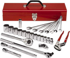 Proto - 27 Piece 3/4 & 1" Drive Master Tool Set - Comes in Tool Box - Exact Industrial Supply