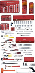 Proto - 157 Piece 3/8 & 1/2" Drive Master Tool Set - Comes in Top Chest - Exact Industrial Supply