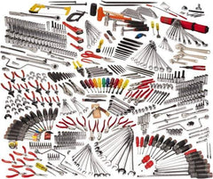 Proto - 558 Piece 1/4, 3/8 & 1/2" Drive Master Tool Set - Comes in Workstation - Exact Industrial Supply