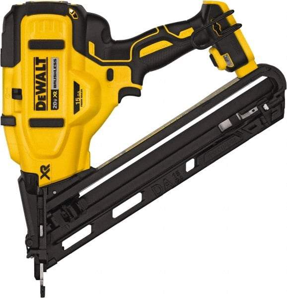 DeWALT - Cordless Finish Nailer - 15 Gauge Nail Diam, 1-1/4 to 2-1/2" Long Nail, Lithium-Ion Batteries Not Included - Exact Industrial Supply