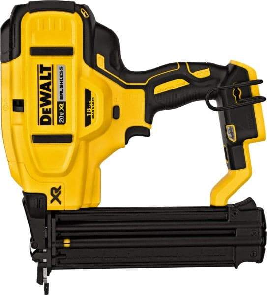 DeWALT - Cordless Brad Nailer - 18 Gauge Nail Diam, 5/8 to 2-1/8" Long Nail, Lithium-Ion Batteries Not Included - Exact Industrial Supply