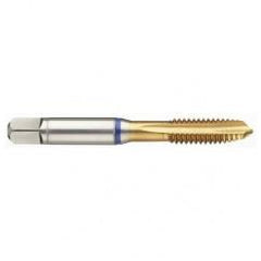 42381 2B 4-Flute PM Cobalt Blue Ring Spiral Point Plug Tap-TiN - Exact Industrial Supply