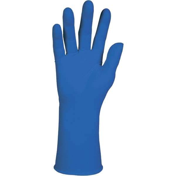 KleenGuard - Size S, 12" Long, 12 mil Thick, Supported, Neoprene/Nitrile Chemical Resistant Gloves - Textured Finish, Straight Cuff, Blue - Exact Industrial Supply