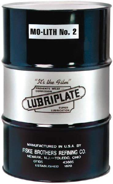 Lubriplate - 400 Lb Drum Moly-Disulfide Extreme Pressure Grease - Gray, Extreme Pressure, 350°F Max Temp, NLGIG 2, - Exact Industrial Supply