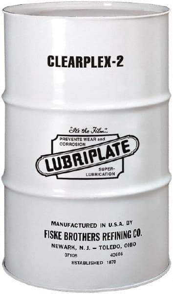 Lubriplate - 400 Lb Drum Aluminum Medium Speeds Grease - Translucent, Food Grade, 400°F Max Temp, NLGIG 2, - Exact Industrial Supply