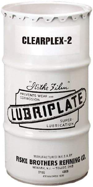 Lubriplate - 120 Lb Drum Aluminum Medium Speeds Grease - Translucent, Food Grade, 400°F Max Temp, NLGIG 2, - Exact Industrial Supply