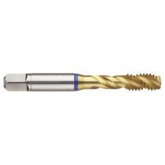 3/4-16 2B 4-Flute PM Cobalt Blue Ring Semi-Bottoming 40 degree Spiral Flute Tap-TiN - Exact Industrial Supply