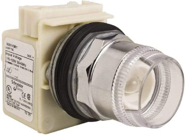 Schneider Electric - 30mm Mount Hole, Extended Straight, Pushbutton Switch Only - Round, Momentary (MO), Weatherproof, Dust and Oil Resistant - Exact Industrial Supply