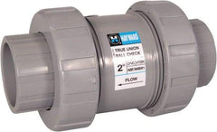 Hayward - 4" Pipe, PVC True Union Design Ball Valve - Inline - One Way Flow, Socket Ends, 150 WOG - Exact Industrial Supply