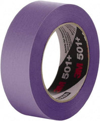 3M - 96mm Wide x 55 m Long Purple Crepe Paper Masking Tape - Series 501+, 33 In/Lb Tensile Strength - Exact Industrial Supply