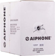 Aiphone - 20 AWG, 2 Wire, 500' OAL Unshielded Automation & Communication Cable - Polyethylene Insulation, 0.032" OD - Exact Industrial Supply