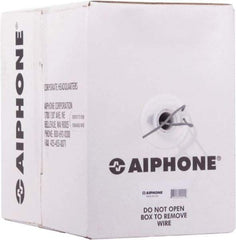 Aiphone - 18 AWG, 4 Wire, 500' OAL Unshielded Automation & Communication Cable - Polyethylene Insulation, 0.04" OD - Exact Industrial Supply