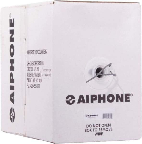 Aiphone - 22 AWG, 20 Strand, 500' OAL Shielded Automation & Communication Cable - PVC Insulation, 0.0253" OD - Exact Industrial Supply