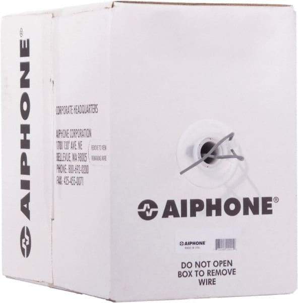 Aiphone - 16 AWG, 2 Wire, 1,000' OAL Unshielded Automation & Communication Cable - Polyethylene Insulation, 0.05" OD - Exact Industrial Supply