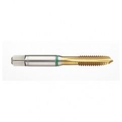 40241 2B 4-Flute Cobalt Green Ring Spiral Point Plug Tap-TiN - Exact Industrial Supply