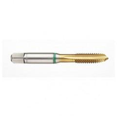 42377 2B 4-Flute Cobalt Green Ring Spiral Point Plug Tap-TiN - Exact Industrial Supply