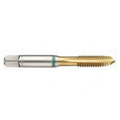 1-1/2-12 2B 5-Flute Cobalt Green Ring Spiral Point Plug Tap-TiN - Exact Industrial Supply