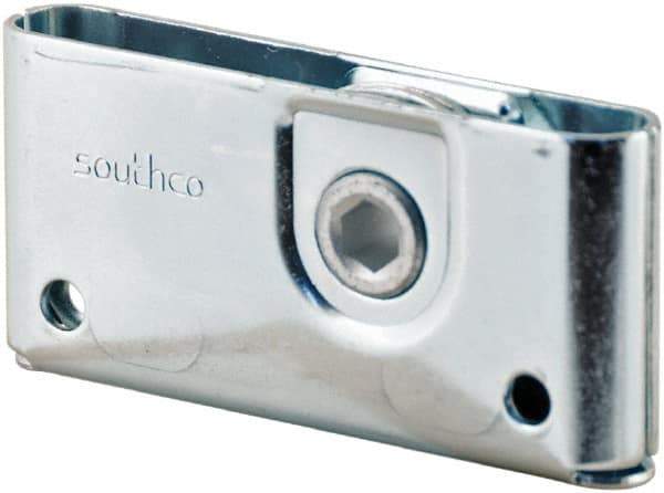 Made in USA - 1-3/4" Long x 0.64" Wide x 3.69" High, Draw Latch - Zinc Plated Steel, with Plain Steel Finish - Exact Industrial Supply