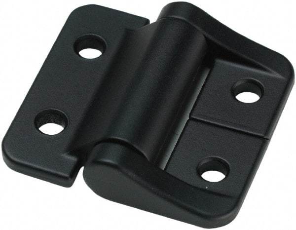 Value Collection - 1.58" Long x 1-1/2" Wide, Aluminum Door Hinge - Aluminum, Black Finish - Exact Industrial Supply