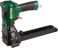 Klinch-Pak - Pneumatic Staple Gun - 1-3/8" Staples, 100 Lb Capacity, Green, Aluminum - Exact Industrial Supply