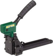 Klinch-Pak - Manual Staple Gun - 1-1/4" Staples, 100 Lb Capacity, Green, Aluminum - Exact Industrial Supply