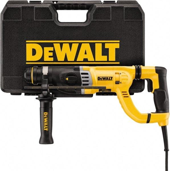 DeWALT - 120 Volt 1-1/8" SDS Chuck Electric Rotary Hammer - 0 to 5,350 BPM, 0 to 1,450 RPM, Reversible, D-Handle - Exact Industrial Supply