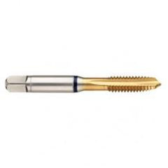 M12x1.75 6H 3-Flute Cobalt Black Ring Spiral Point Plug Tap-TiN - Exact Industrial Supply