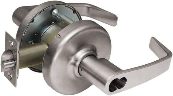 Corbin Russwin - Entrance Lever Lockset - 2-3/4" Back Set, Steel, Brushed Chrome Finish - Exact Industrial Supply
