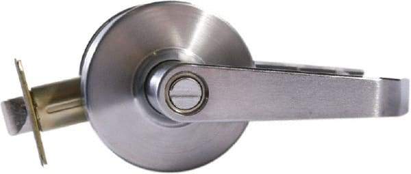 Arrow Lock - Entry Lever Lockset - 2-3/4" Back Set, Steel, Brushed Chrome Finish - Exact Industrial Supply