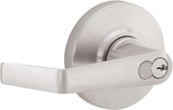 Schlage - Entry Lever Lockset for 1-3/8 to 1-7/8" Thick Doors - Exact Industrial Supply