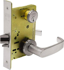 Sargent - Classroom Lever Lockset - 2-3/4" Back Set, Steel, Brushed Chrome Finish - Exact Industrial Supply