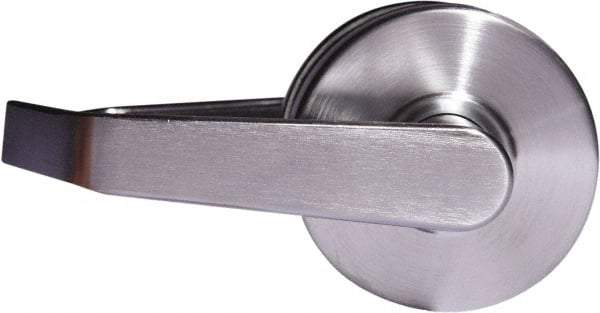 Arrow Lock - Entry Lever Lockset - 2-3/4" Back Set, Steel, Brushed Chrome Finish - Exact Industrial Supply