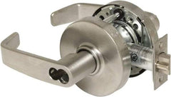 Sargent - Storeroom Lever Lockset - 2-3/4" Back Set, Steel, Brushed Chrome Finish - Exact Industrial Supply